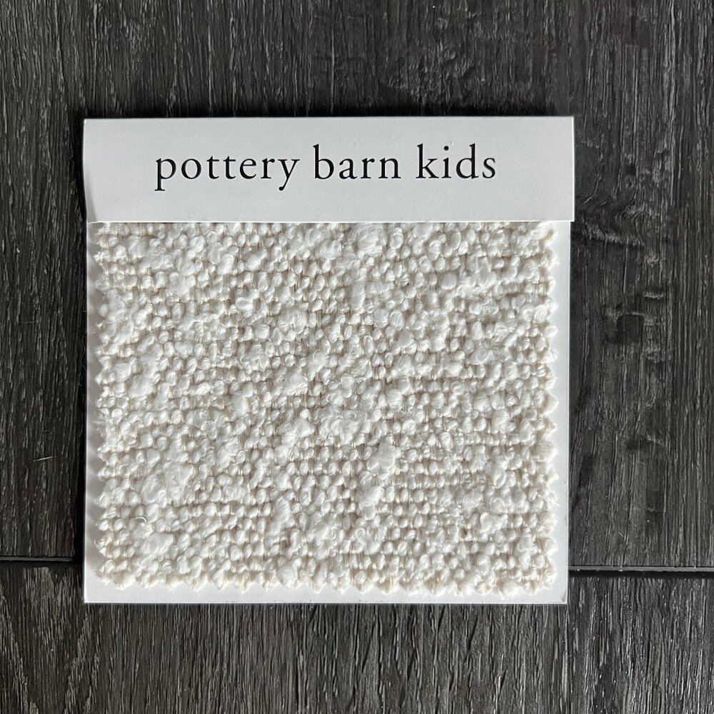 Pottery Barn Performance Brushed Boucle Swatch, Ivory